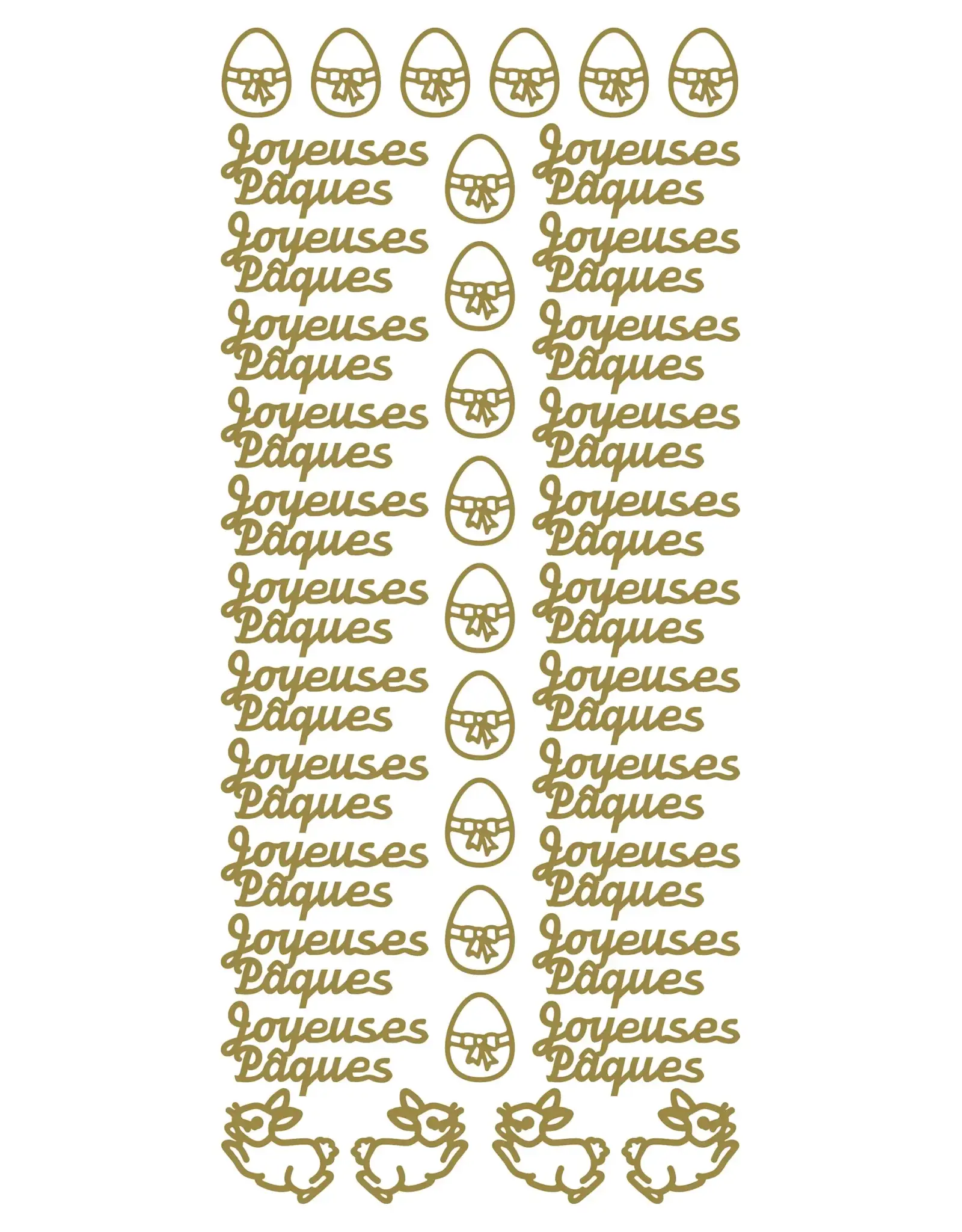 ECSTASY CRAFTS ECSTASY CRAFTS JOYEUSES PÂQUES GOLD PEEL OFF STICKERS