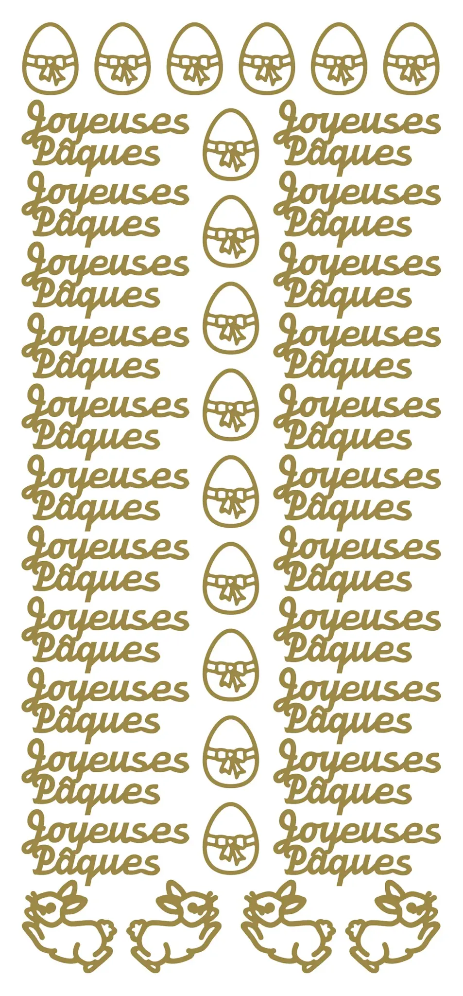 ECSTASY CRAFTS ECSTASY CRAFTS JOYEUSES PÂQUES GOLD PEEL OFF STICKERS