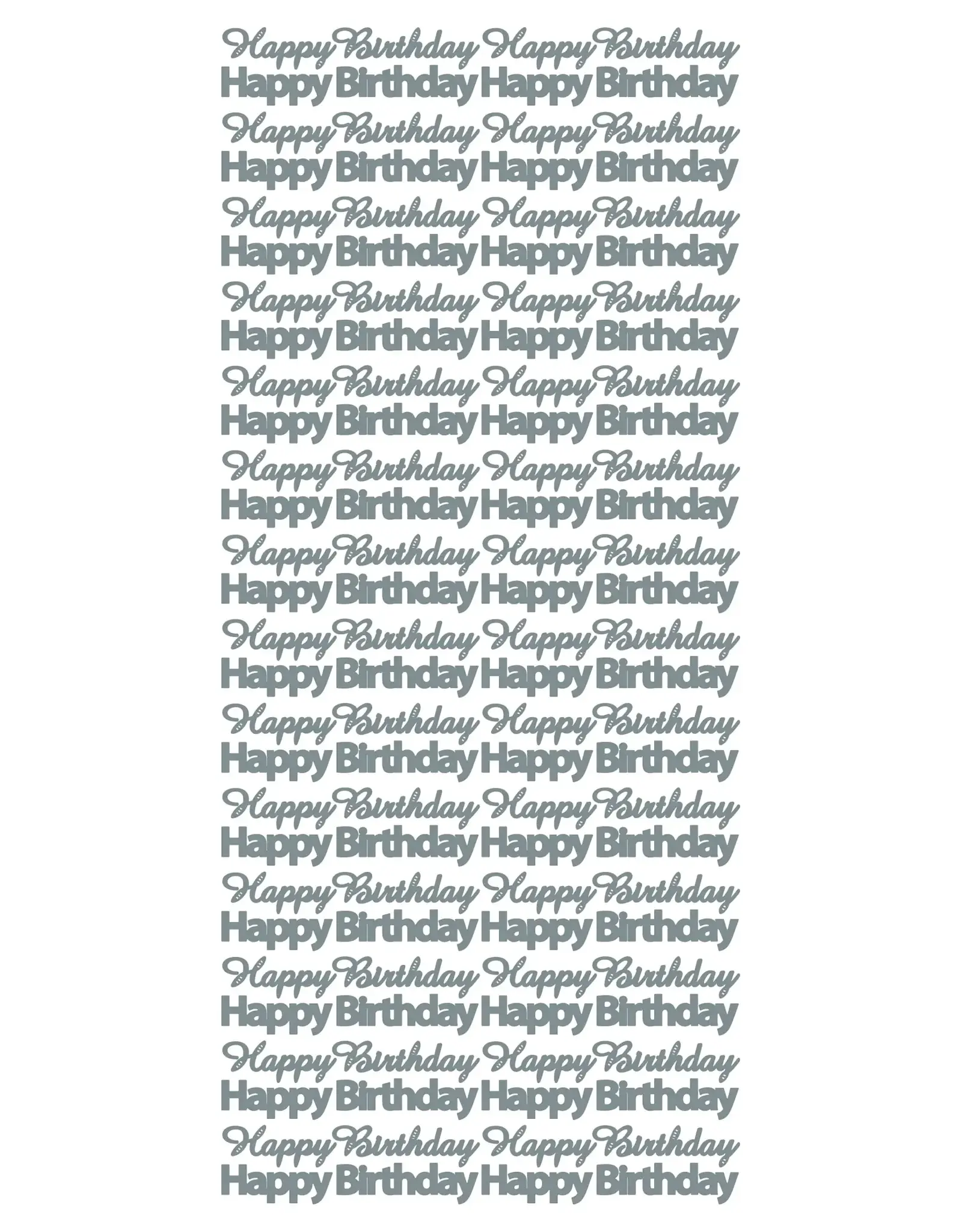 ECSTASY CRAFTS ECSTASY CRAFTS HAPPY BIRTHDAY BLACK PEEL OFF STICKERS
