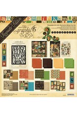 GRAPHIC 45 GRAPHIC 45 TYPOGRAPHY KEEPSAKE KIT WITH EXCLUSIVE METAL DIE SET