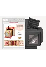 CRAFTREAT CRAFTREAT SCRAPBOOK BLANK PRECUT ALBUM BASE VINTAGE CAMERA BLACK