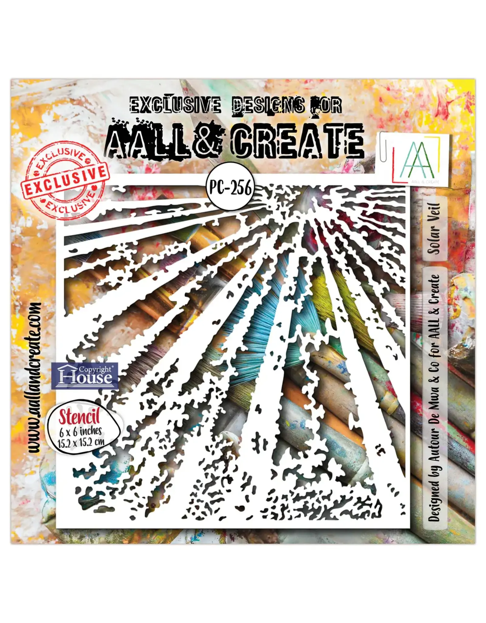 AALL & CREATE AALL & CREATE AUTOUR DE MWA #256 SOLAR VEIL 6X6 STENCIL