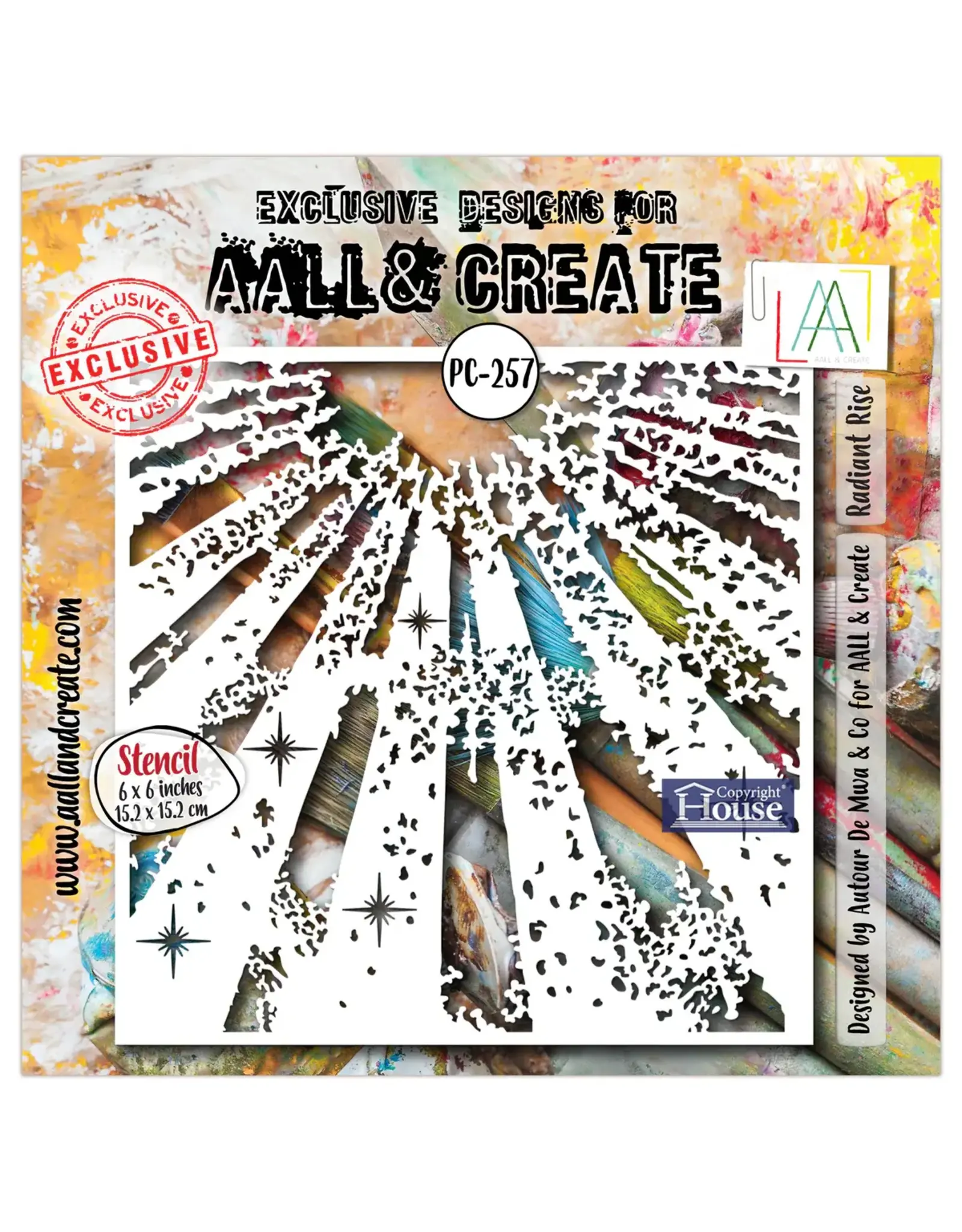 AALL & CREATE AALL & CREATE AUTOUR DE MWA #257 RADIANT RISE 6X6 STENCIL