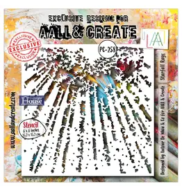 AALL & CREATE AALL & CREATE AUTOUR DE MWA #258 STARFALL RAYS 6X6 STENCIL
