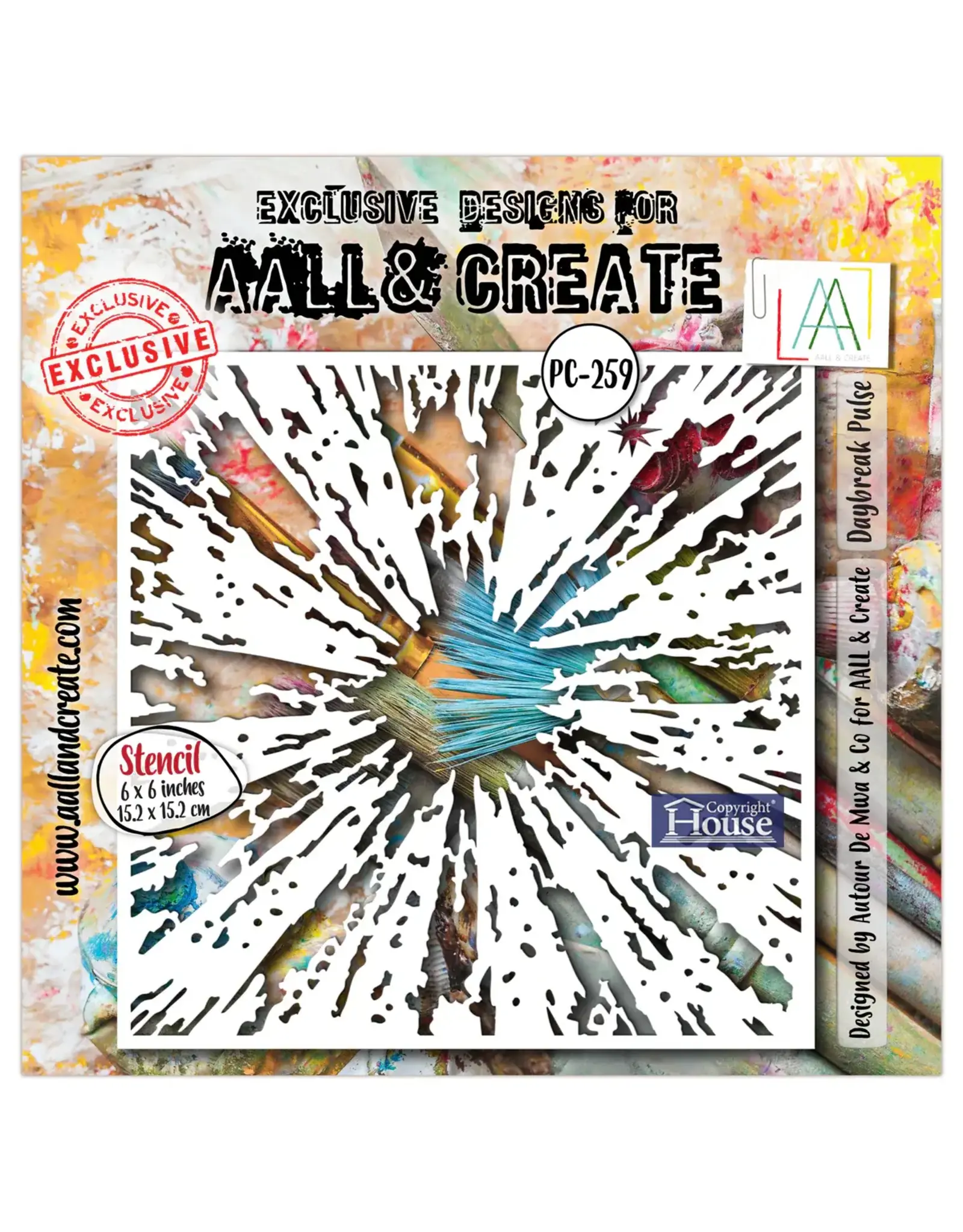 AALL & CREATE AALL & CREATE AUTOUR DE MWA #259 DAYBREAK PULSE 6X6 STENCIL
