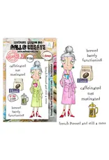 AALL & CREATE AALL & CREATE JANET KLEIN #1365 DEE CAFFEINATED A7 CLEAR STAMP SET