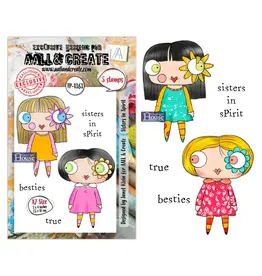AALL & CREATE AALL & CREATE JANET KLEIN #1363 SISTERS IN SPIRIT A7 CLEAR STAMP SET