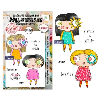 AALL & CREATE AALL & CREATE JANET KLEIN #1363 SISTERS IN SPIRIT A7 CLEAR STAMP SET