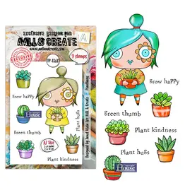 AALL & CREATE AALL & CREATE JANET KLEIN #1360 PLANT HUGS A7 CLEAR STAMP SET