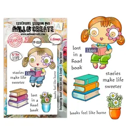 AALL & CREATE AALL & CREATE JANET KLEIN #1359 PAGE TURNER A7 CLEAR STAMP SET