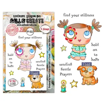 AALL & CREATE AALL & CREATE JANET KLEIN #1357 FIND YOUR STILLNESS A7 CLEAR STAMP SET