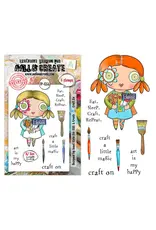 AALL & CREATE AALL & CREATE JANET KLEIN #1356 CRAFT ON A7 CLEAR STAMP SET