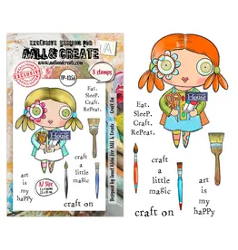 AALL & CREATE AALL & CREATE JANET KLEIN #1356 CRAFT ON A7 CLEAR STAMP SET
