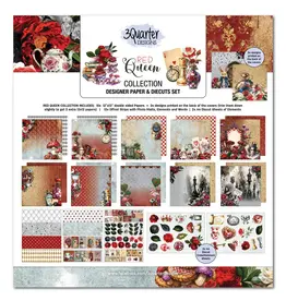 3QUARTER DESIGNS 3QUARTER DESIGNS RED QUEEN 12x12 DESIGNER PAPER & DIECUTS SET
