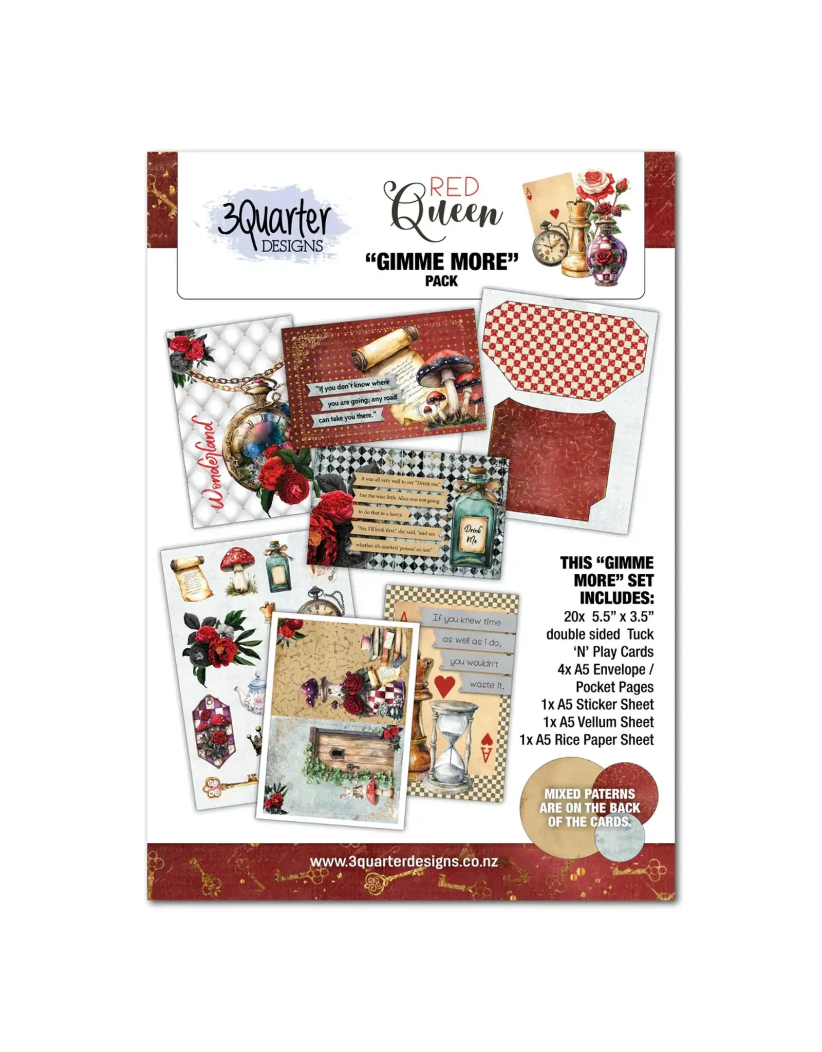 3QUARTER DESIGNS 3QUARTER DESIGNS RED QUEEN GIMME MORE PACK
