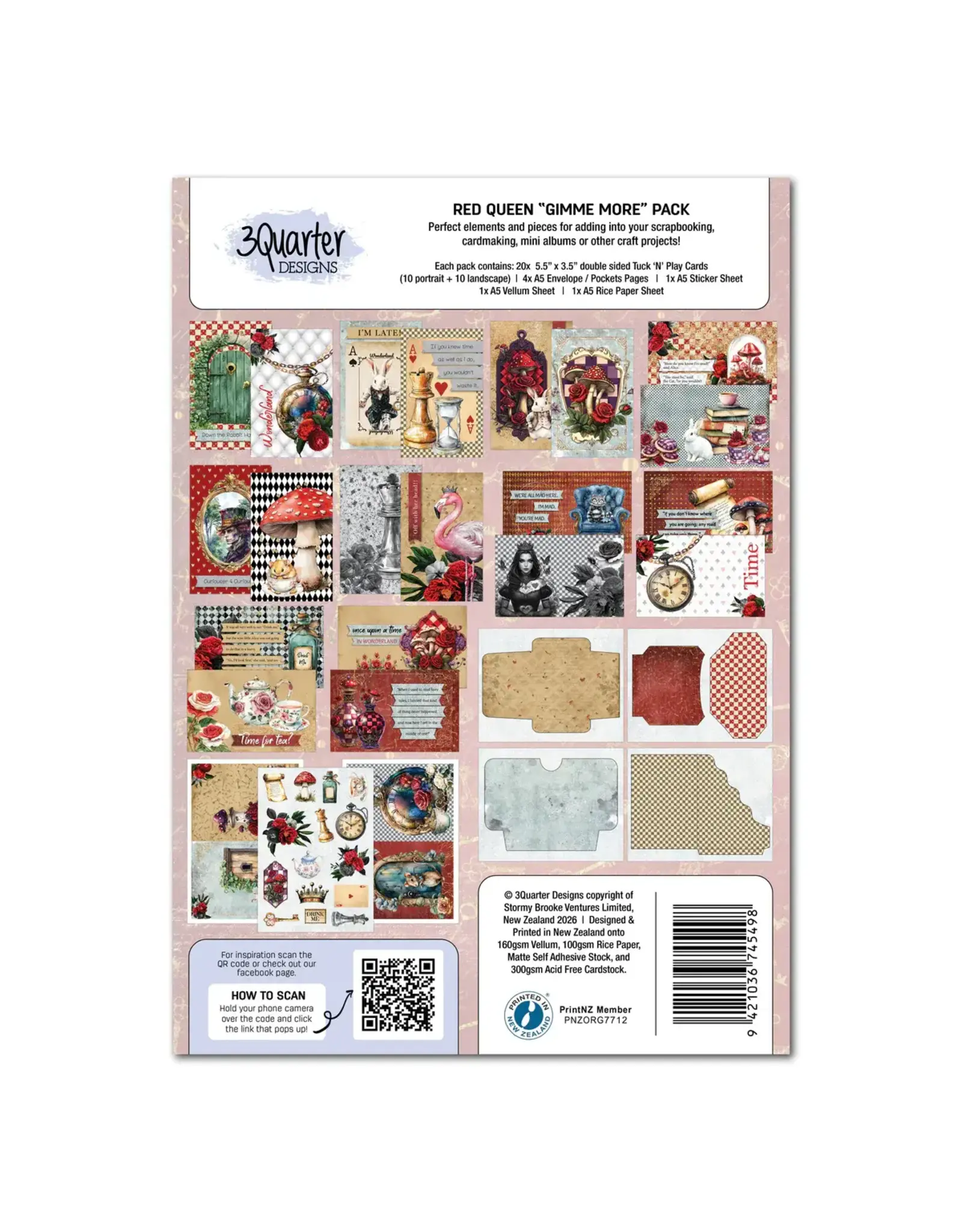 3QUARTER DESIGNS 3QUARTER DESIGNS RED QUEEN GIMME MORE PACK