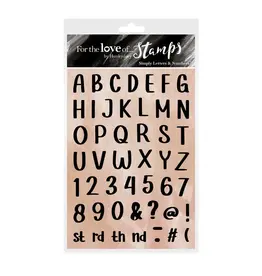 HUNKYDORY CRAFTS LTD. HUNKYDORY FOR THE LOVE OF STAMPS SIMPLY LETTERS & NUMBERS CLEAR STAMP SET