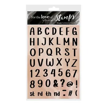 HUNKYDORY CRAFTS LTD. HUNKYDORY FOR THE LOVE OF STAMPS SIMPLY LETTERS & NUMBERS CLEAR STAMP SET
