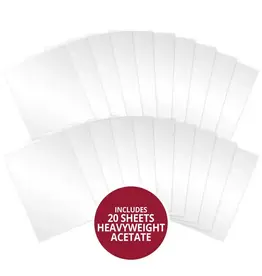 HUNKYDORY CRAFTS LTD. HUNKYDORY HEAVYWEIGHT CLEAR ACETATE - 220 MICRON 20/PK