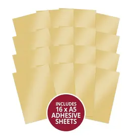 HUNKYDORY CRAFTS LTD. HUNKYDORY STICKABLES GOLD MIRRI A5 ADHESIVE SHEETS 16/PACK