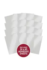 HUNKYDORY CRAFTS LTD. HUNKYDORY STICKABLES SILVER MIRRI A5 ADHESIVE SHEETS 16/PACK