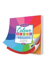HUNKYDORY CRAFTS LTD. HUNKYDORY COLOUR BLOCK BRIGHTS 8x8 PAPER PAD