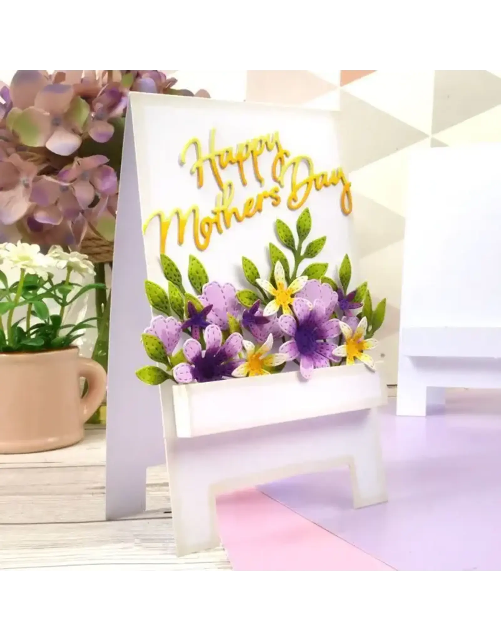 HUNKYDORY CRAFTS LTD. HUNKYDORY LUXURY SHAPED EASEL CARD BLANKS & ENVELOPES 5/PK