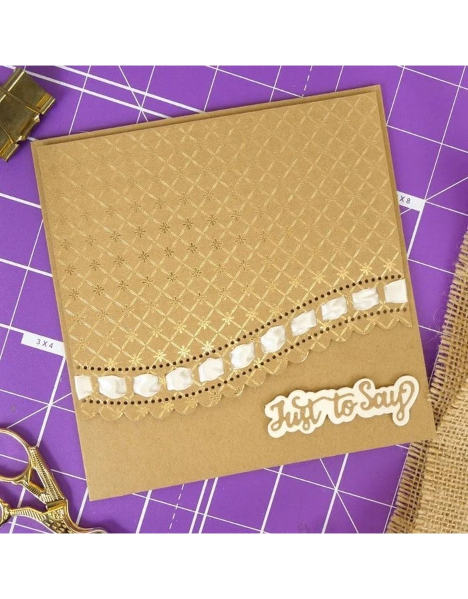 HUNKYDORY CRAFTS LTD. HUNKYDORY KRAZY KRAFT PRE-SCORED 6x6 CARD BLANKS & ENVELOPES- KRAFT 20/PK