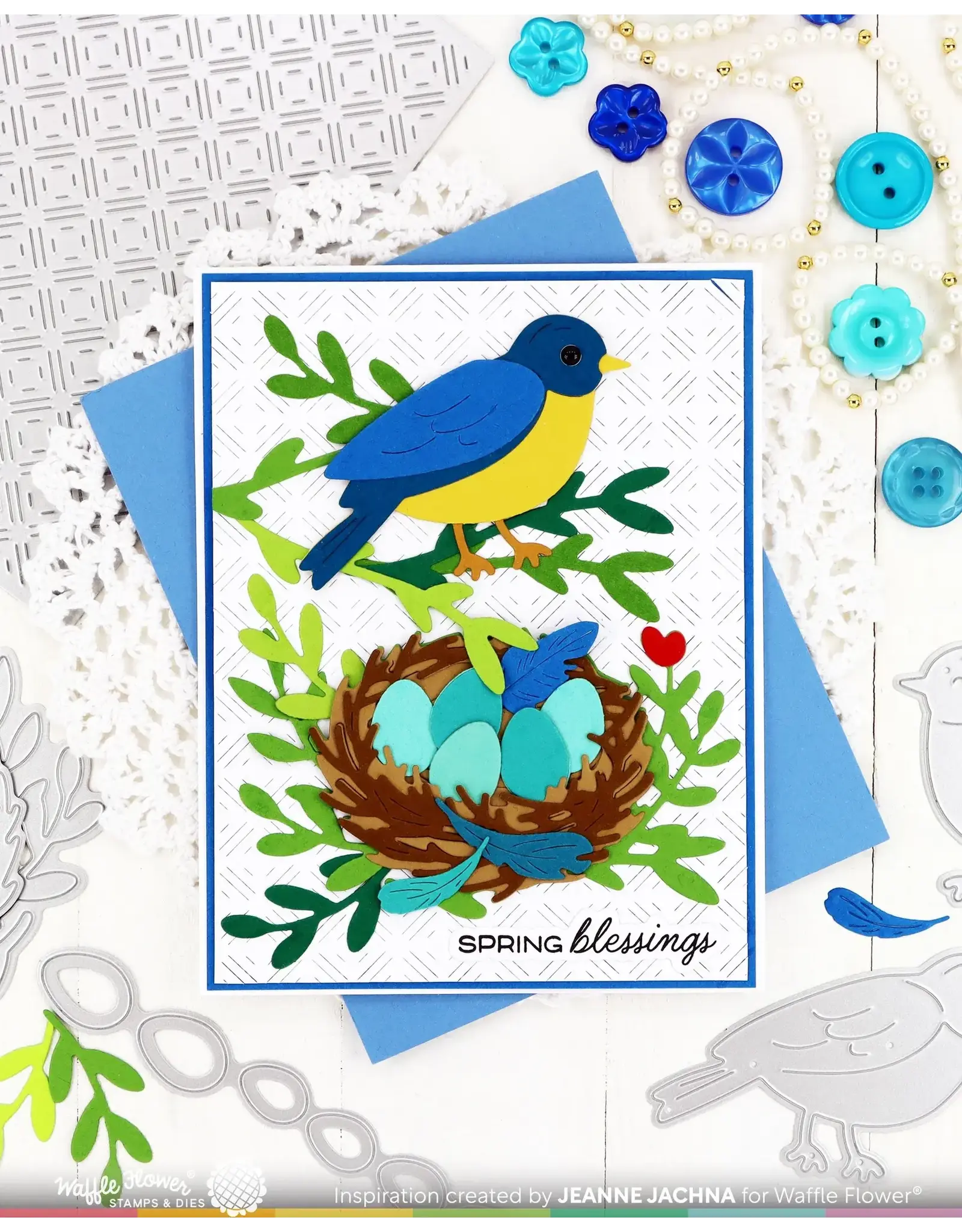 WAFFLE FLOWER WAFFLE FLOWER SWEET BLUEBIRD DUO DIE SET