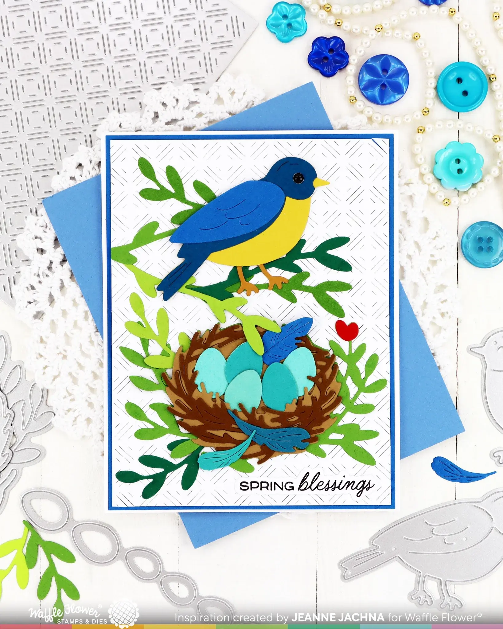 WAFFLE FLOWER WAFFLE FLOWER SWEET BLUEBIRD DUO DIE SET
