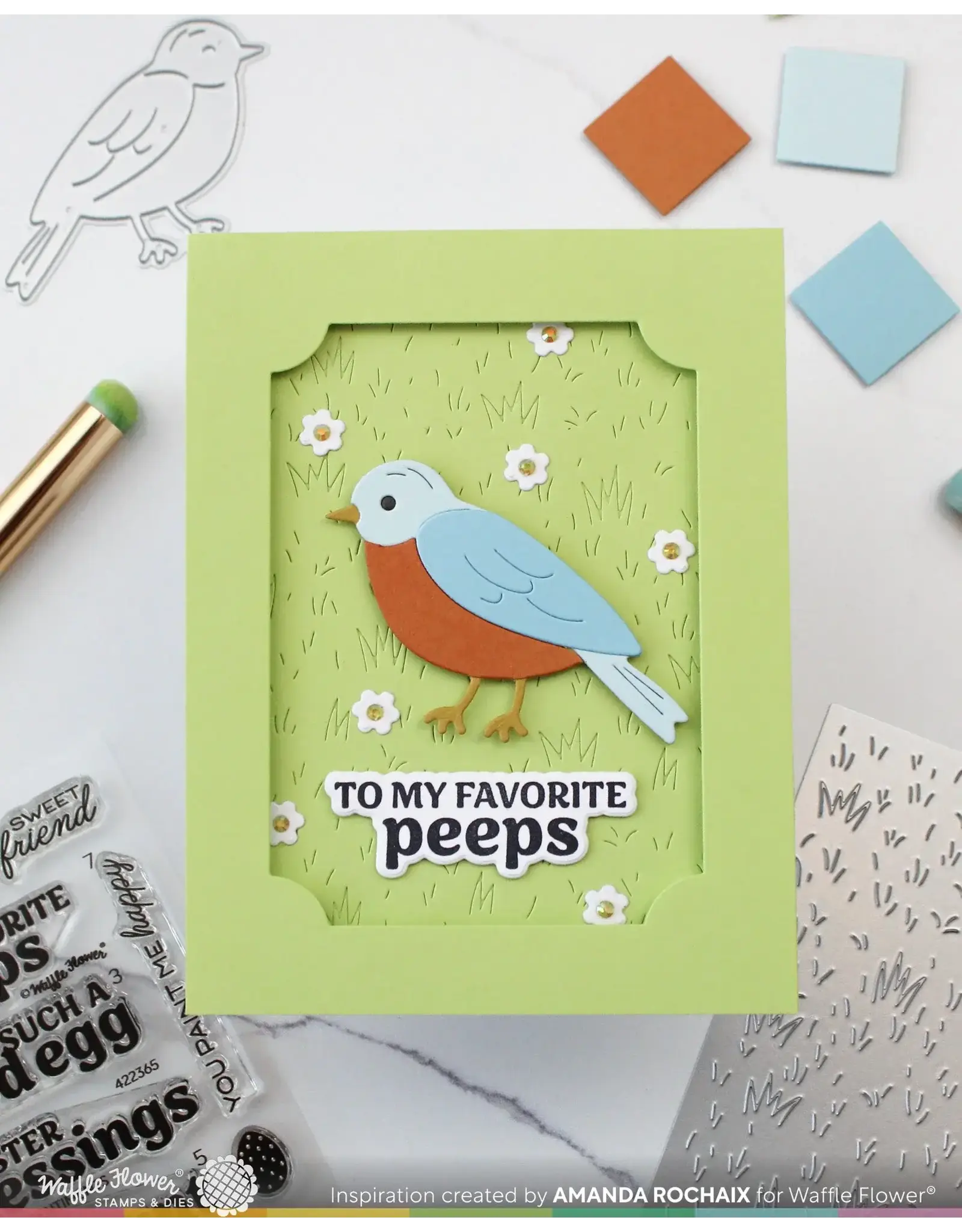 WAFFLE FLOWER WAFFLE FLOWER SWEET BLUEBIRD DUO DIE SET