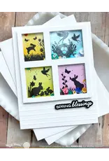 WAFFLE FLOWER WAFFLE FLOWER POSTAGE COLLAGE SPRING SILHOUETTES CLEAR STAMP SET