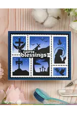 WAFFLE FLOWER WAFFLE FLOWER POSTAGE COLLAGE EASTER SILHOUETTES CLEAR STAMP SET
