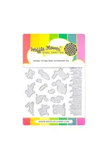 WAFFLE FLOWER WAFFLE FLOWER POSTAGE COLLAGE BUNNY SILHOUETTES DIE SET