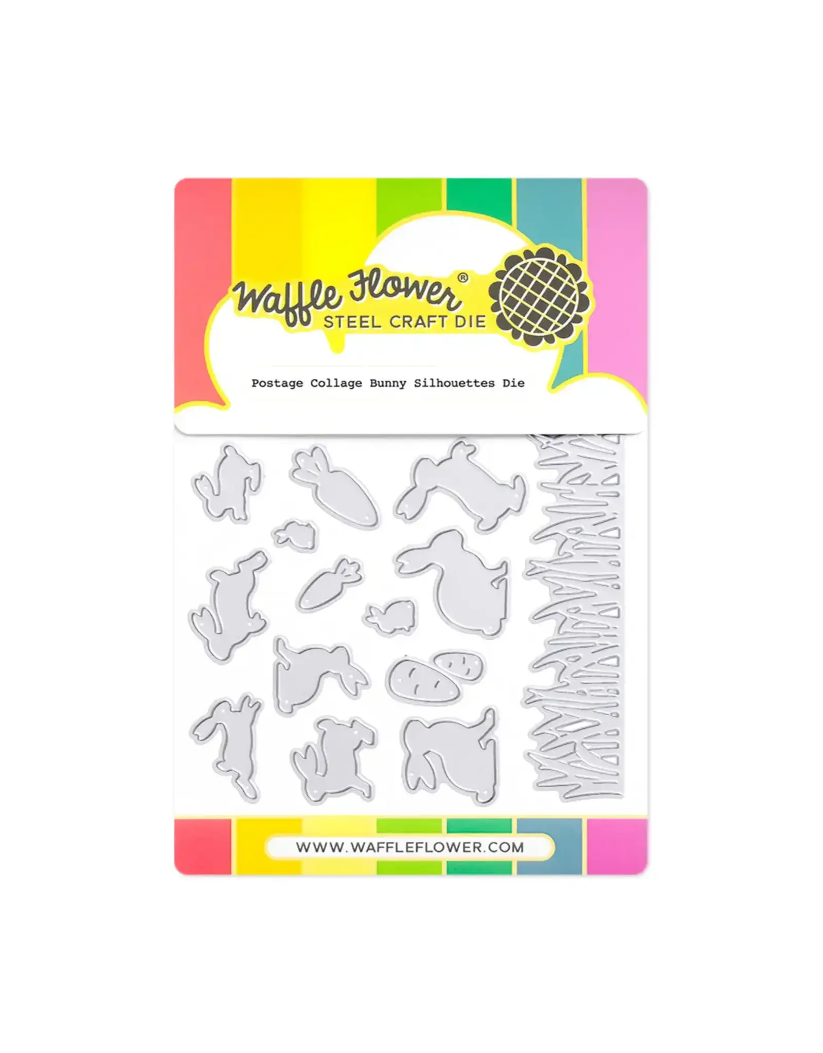 WAFFLE FLOWER WAFFLE FLOWER POSTAGE COLLAGE BUNNY SILHOUETTES DIE SET