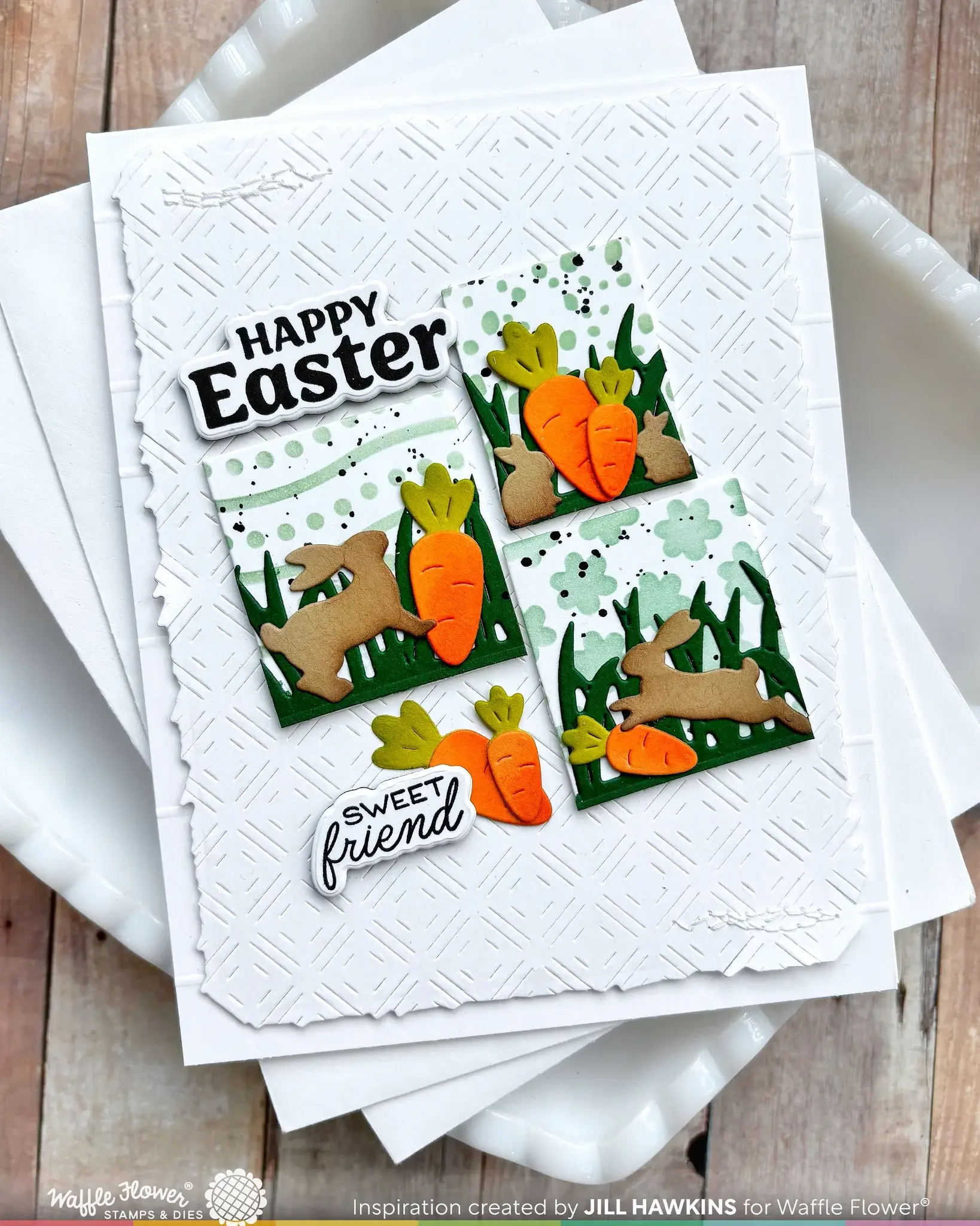 WAFFLE FLOWER WAFFLE FLOWER POSTAGE COLLAGE BUNNY SILHOUETTES DIE SET