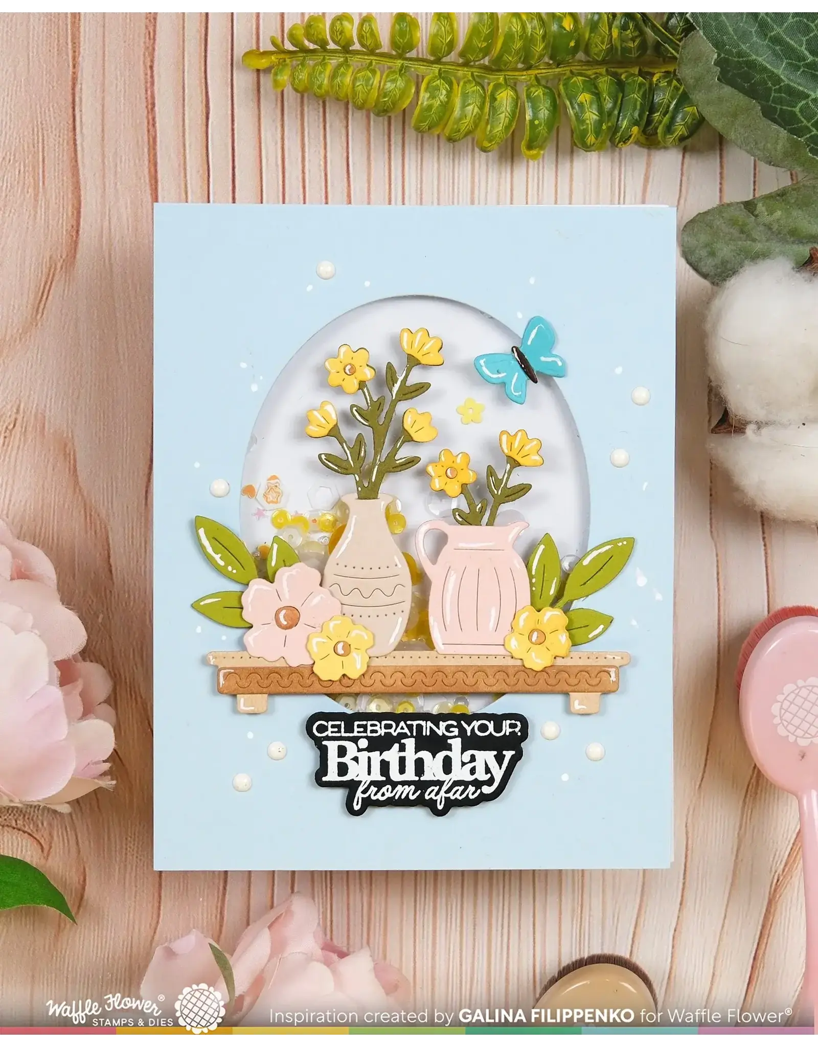 WAFFLE FLOWER WAFFLE FLOWER FLORAL SHELF DIE SET