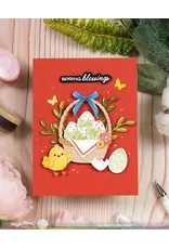 WAFFLE FLOWER WAFFLE FLOWER BASKETFUL SENTIMENTS CLEAR STAMP SET AND DIE COMBO