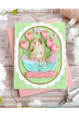 WAFFLE FLOWER WAFFLE FLOWER BASKETFUL SENTIMENTS CLEAR STAMP SET AND DIE COMBO