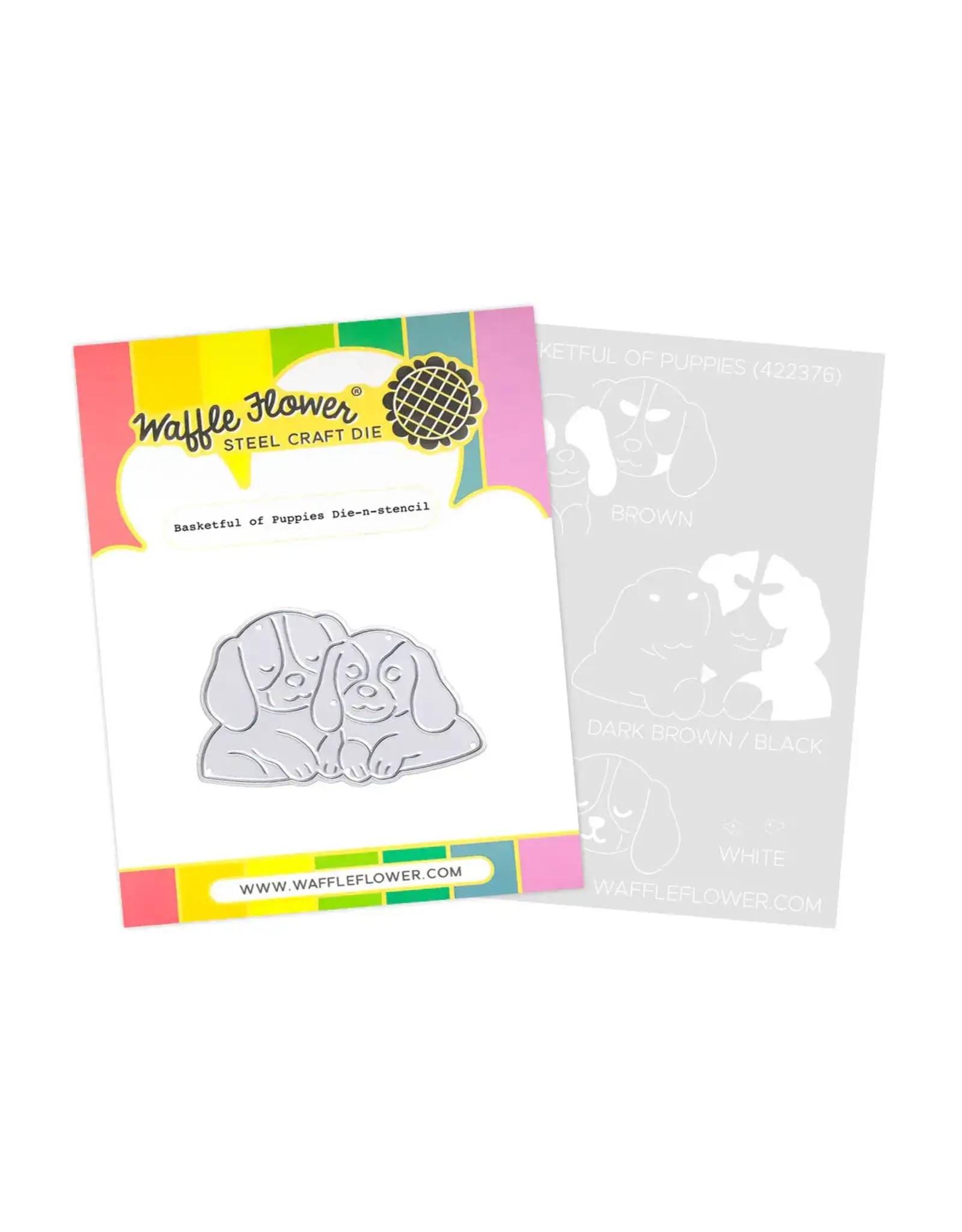 WAFFLE FLOWER WAFFLE FLOWER BASKETFUL OF PUPPIES DIE-N-STENCIL