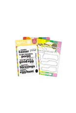 WAFFLE FLOWER WAFFLE FLOWER EGG HUNT SENTIMENTS CLEAR STAMP SET AND DIE COMBO
