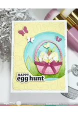 WAFFLE FLOWER WAFFLE FLOWER EGG HUNT SENTIMENTS CLEAR STAMP SET AND DIE COMBO