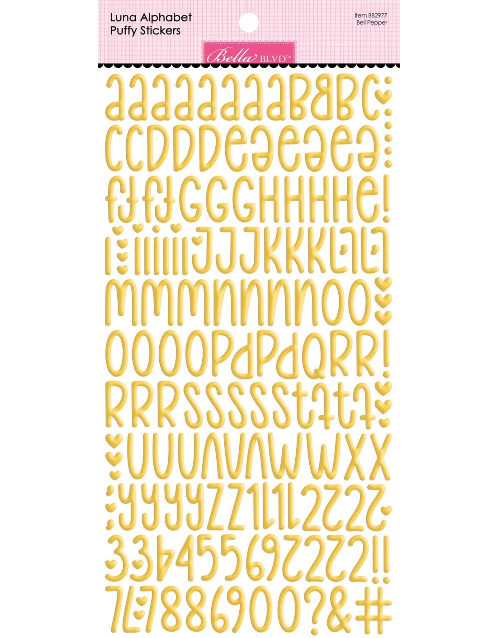 BELLA BLVD BELLA BLVD BELLA BESTIES LUNA BELL PEPPER 12x12 ALPHA PUFFY STICKERS