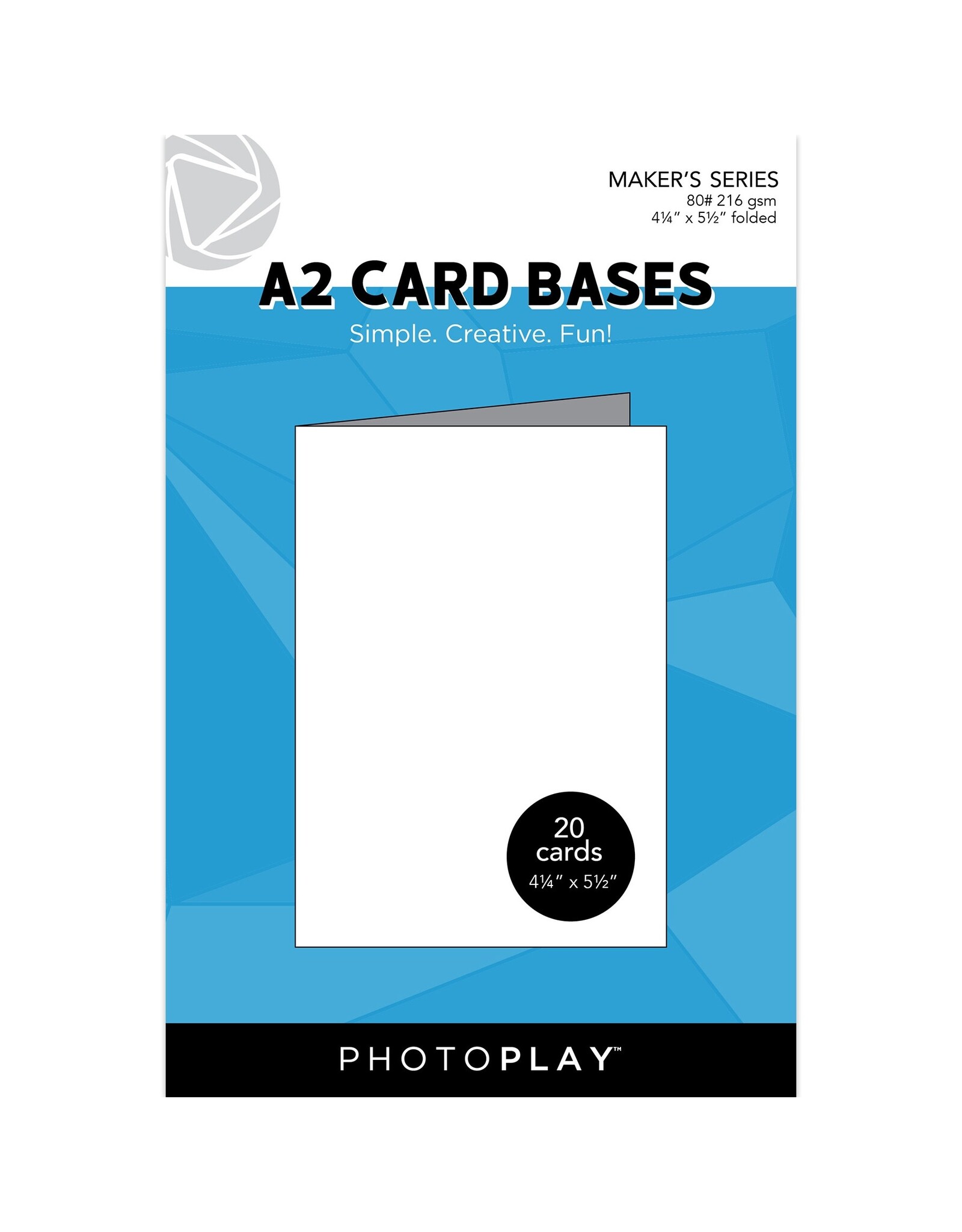 PHOTOPLAY PAPER COLORPLAY BLANK CARD BASES A2 20PK