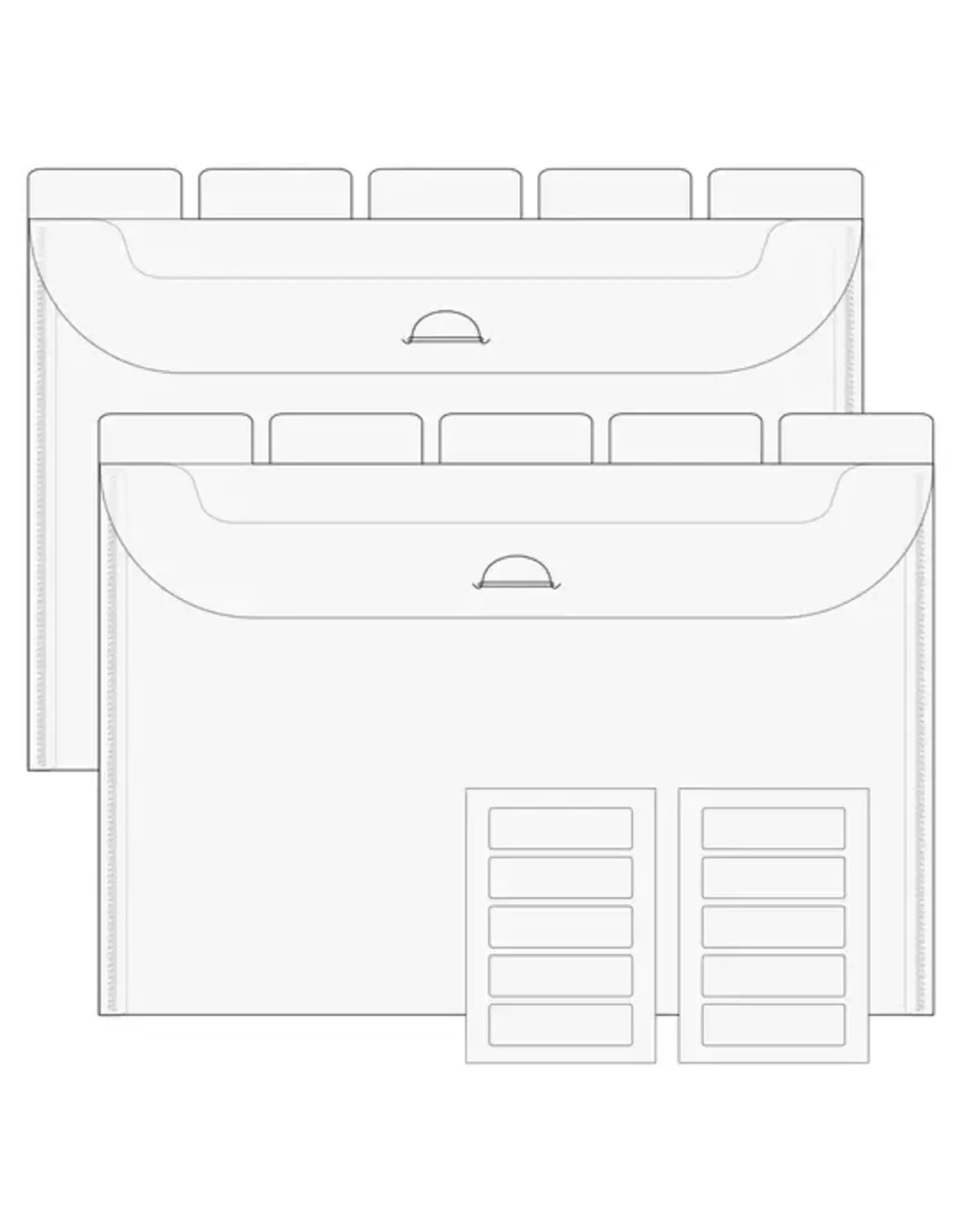 THE ORGANIZED OPTION THE ORGANIZED OPTION 9x6 FLIP FLAP TABBED DIVIDER POCKETS 10/PK