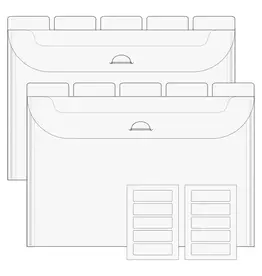 THE ORGANIZED OPTION THE ORGANIZED OPTION 9x6 FLIP FLAP TABBED DIVIDER POCKETS 10/PK