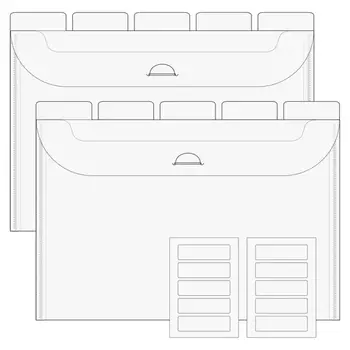 THE ORGANIZED OPTION THE ORGANIZED OPTION 9x6 FLIP FLAP TABBED DIVIDER POCKETS 10/PK