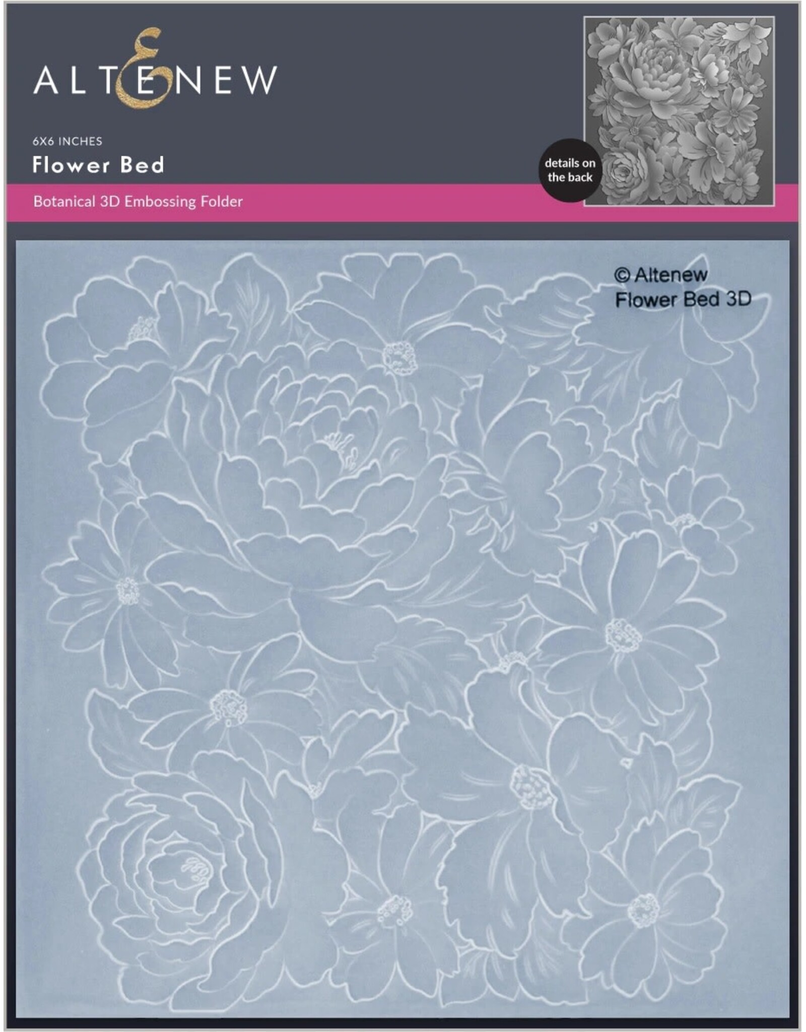 ALTENEW ALTENEW FLOWER BED BOTANICAL 3D EMBOSSING FOLDER