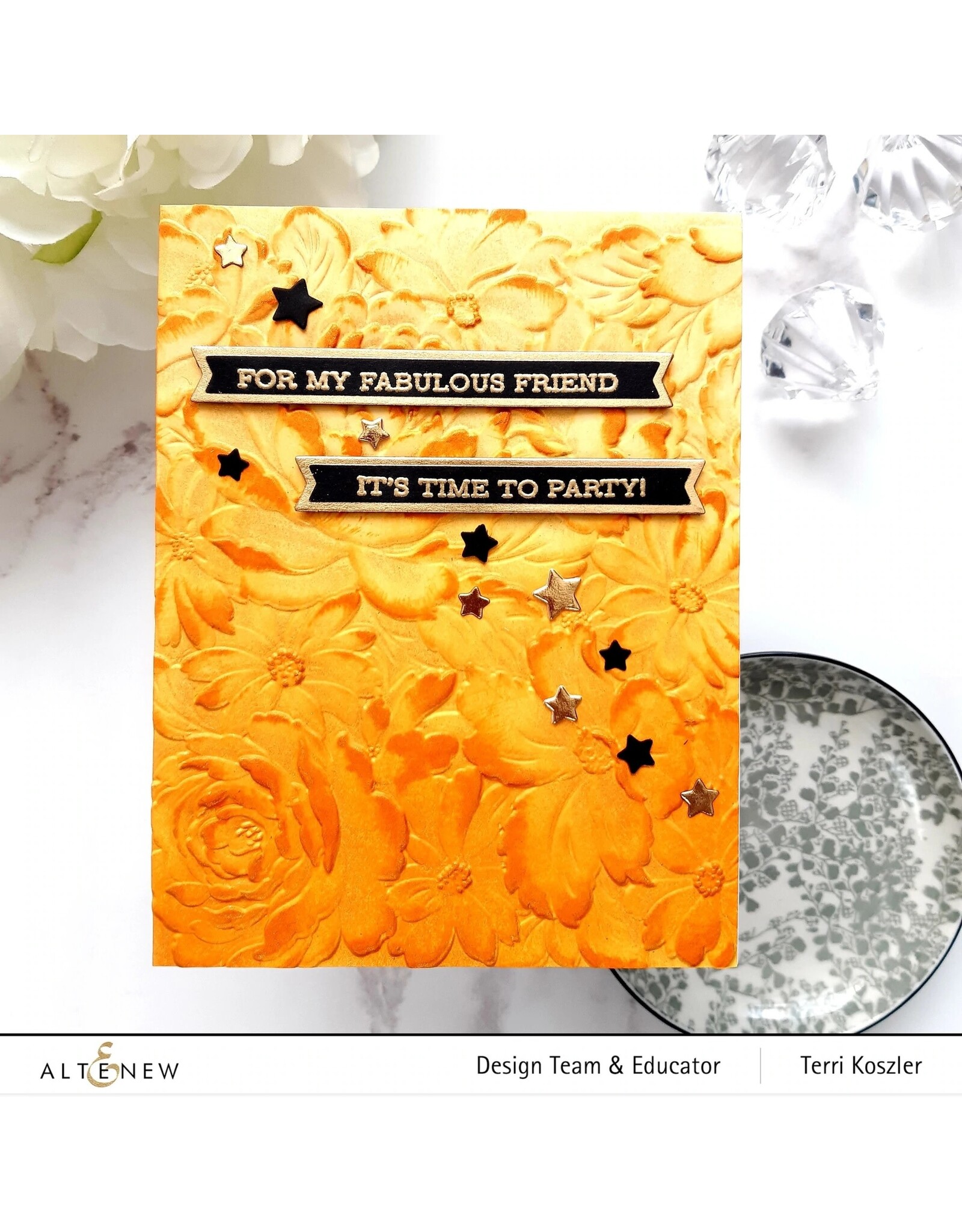 ALTENEW ALTENEW FLOWER BED BOTANICAL 3D EMBOSSING FOLDER