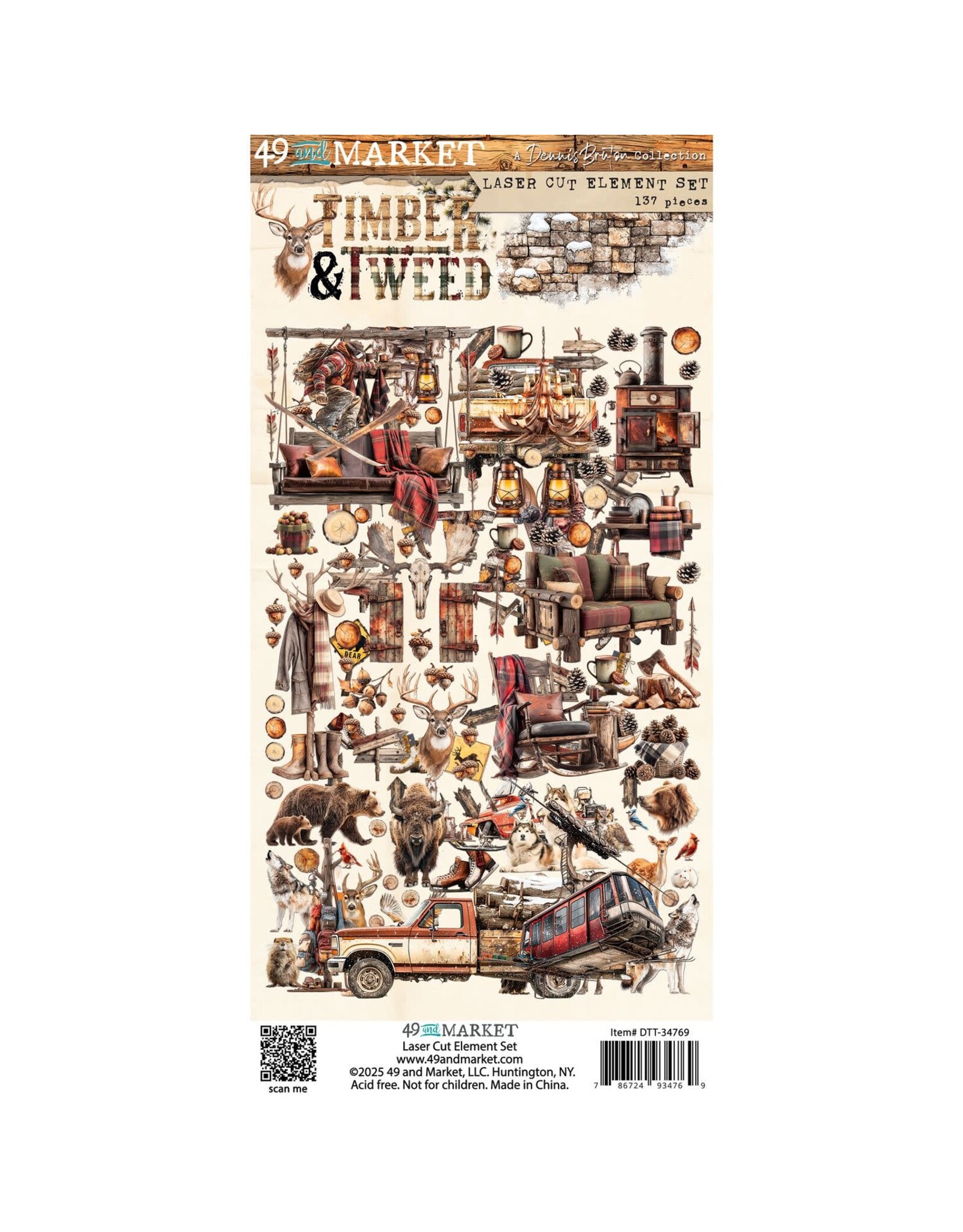49 AND MARKET 49 AND MARKET TIMBER AND TWEED 6x12 LASER CUT ELEMENTS 137/PK